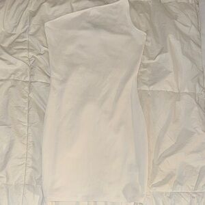 H&M Cream One Shoulder Sheath Dress